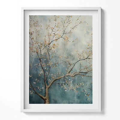 Obraz v rámu Malované větve stromů
