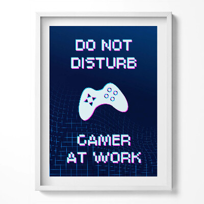 Obraz v rámu Nápis pro hráče 