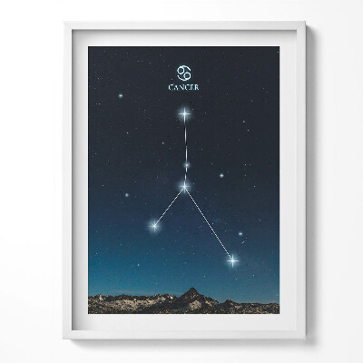Obraz v rámu Rak souhvězdí zvěrokruhu