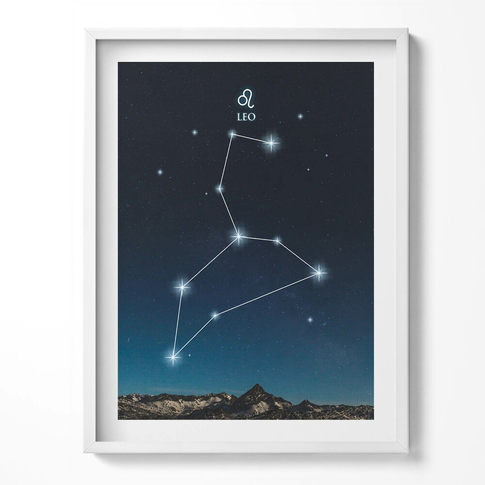 Obraz v rámu Zodiac souhvězdí Lva