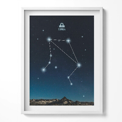 Obraz v rámu Zodiac souhvězdí Váhy