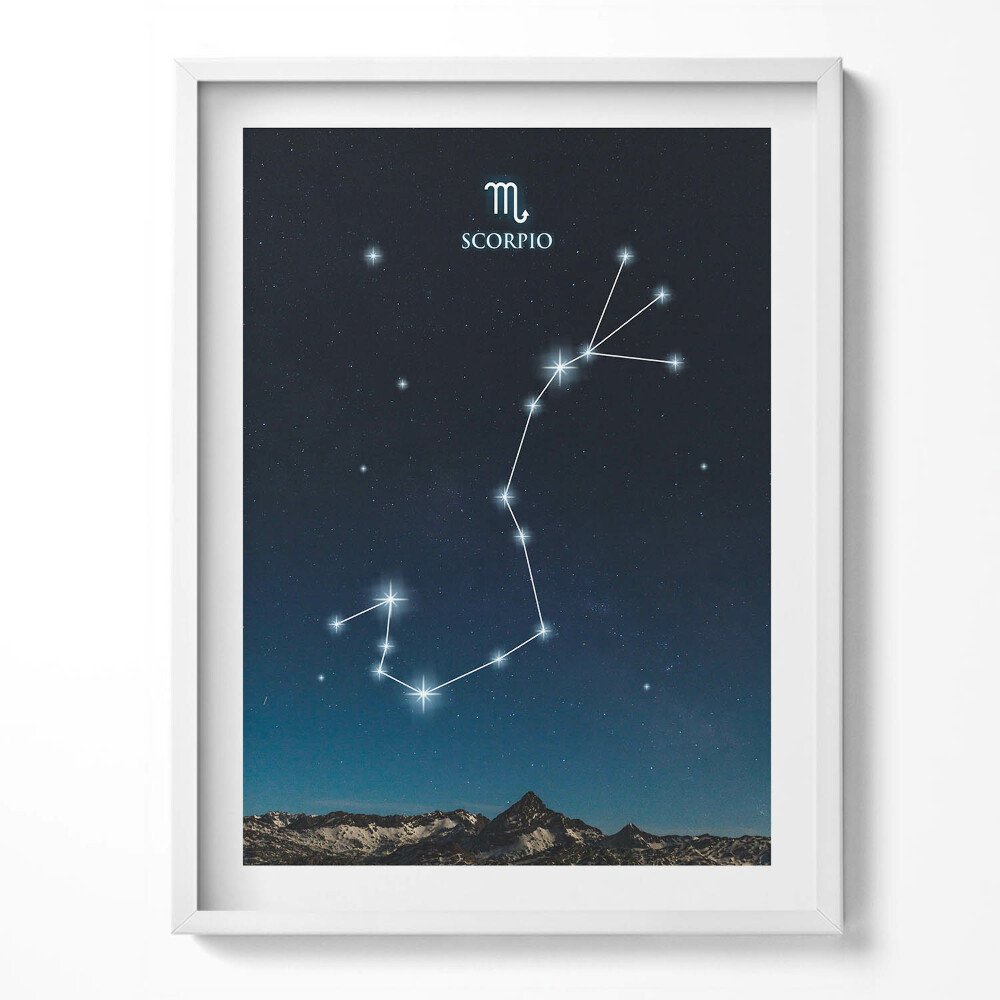 Obraz v rámu Zodiac souhvězdí Štíra