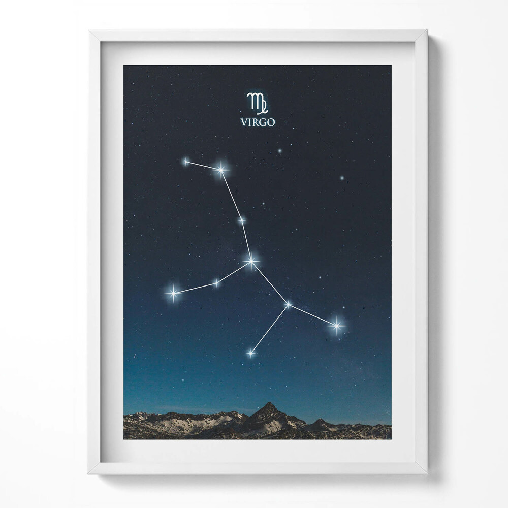 Obraz v rámu Souhvězdí zvěrokruhu Panny