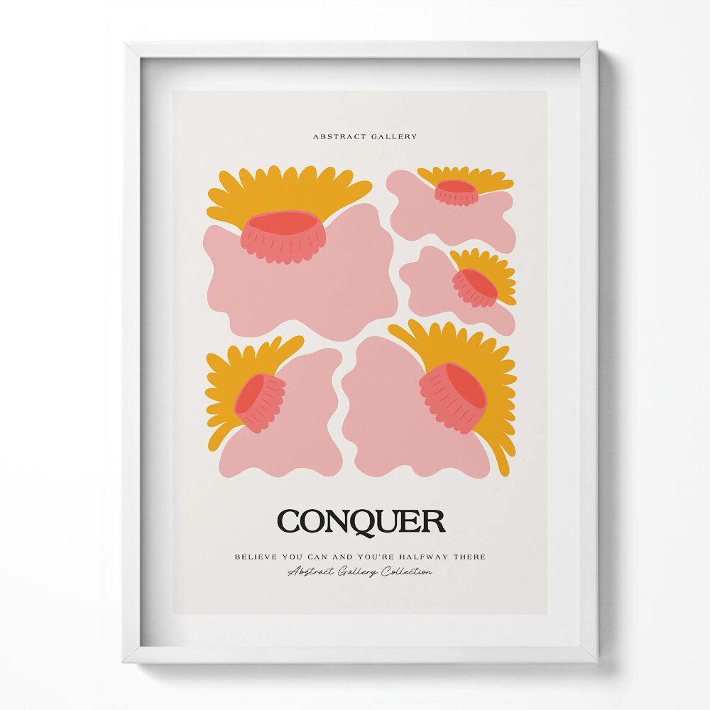 Obraz v rámu Ilustrace rostlin a květin