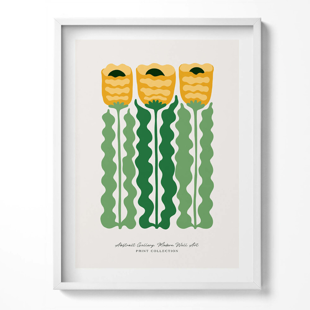 Obraz v rámu Ilustrace rostlin a květin