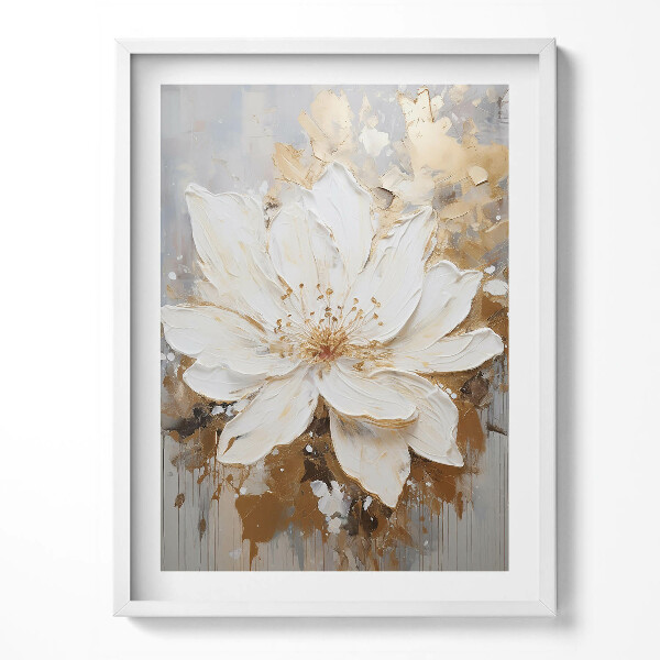 Obraz v rámu Jemně malovaná květina