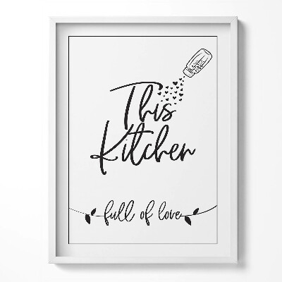Obraz v rámu Nápis do kuchyně a jídelny 