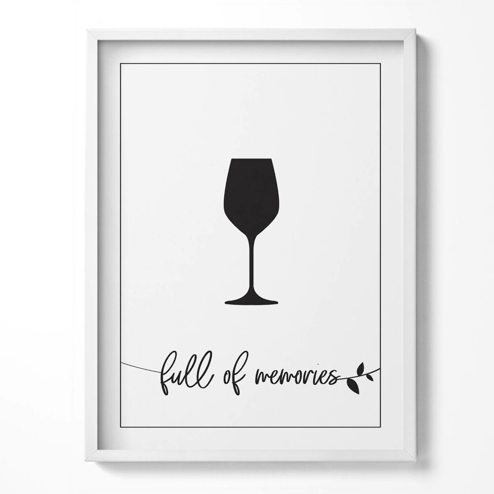 Obraz v rámu Nápis do kuchyně a jídelny "plné vzpomínek"