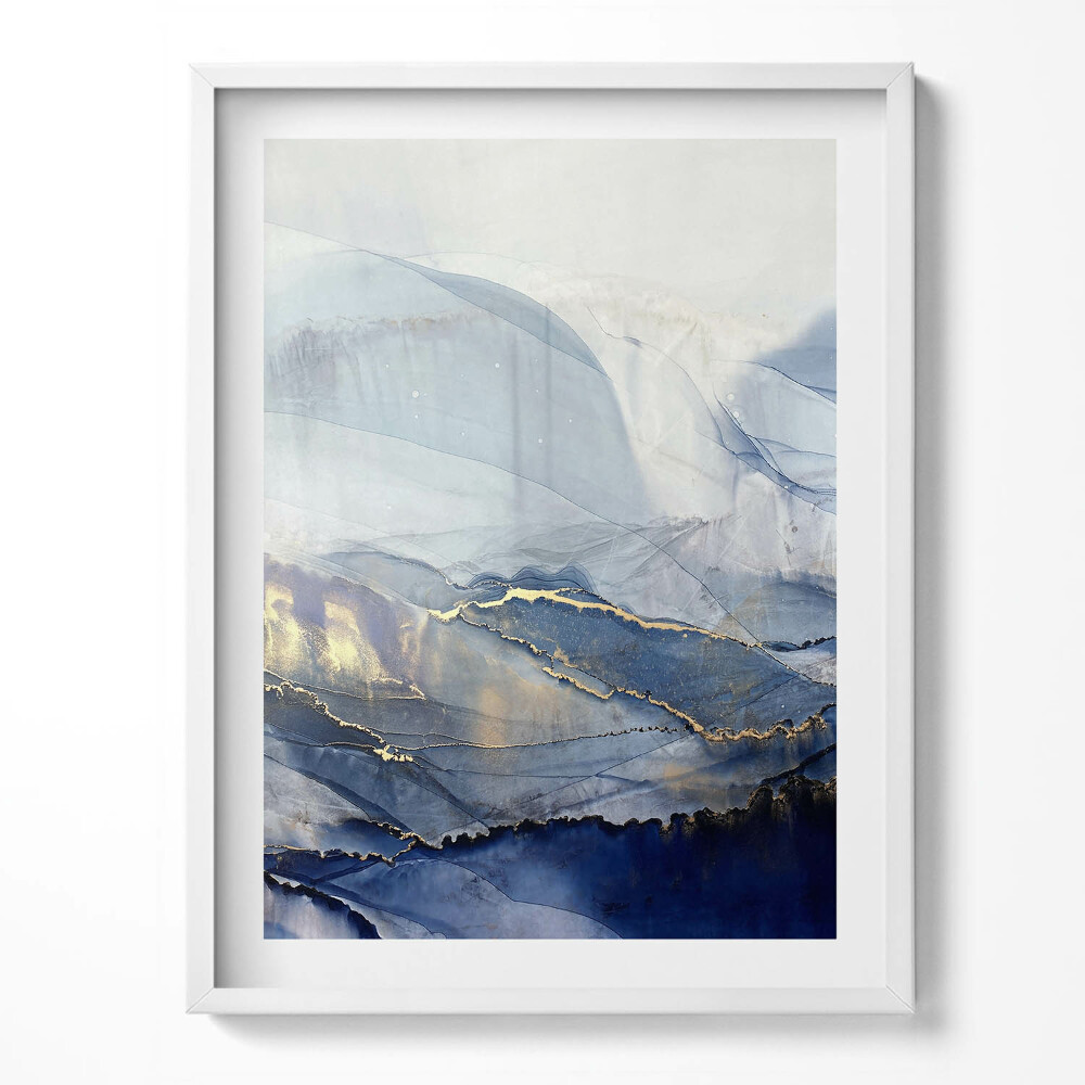 Obraz v rámu Abstrakce se zlatem