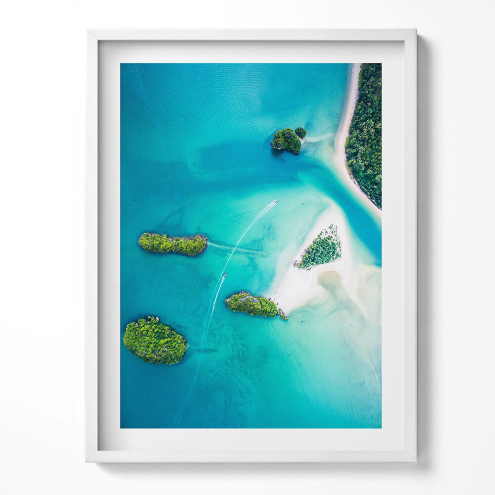 Obraz v rámu Pobřeží z ptačí perspektivy