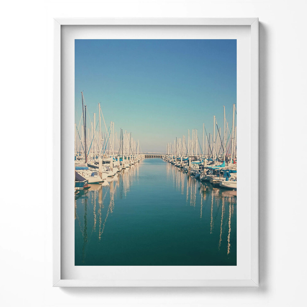 Obraz v rámu Lodě na vodě jezera