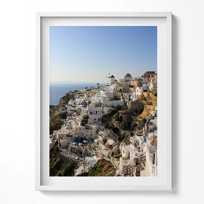 Obraz v rámu Santorini architektura Řecko