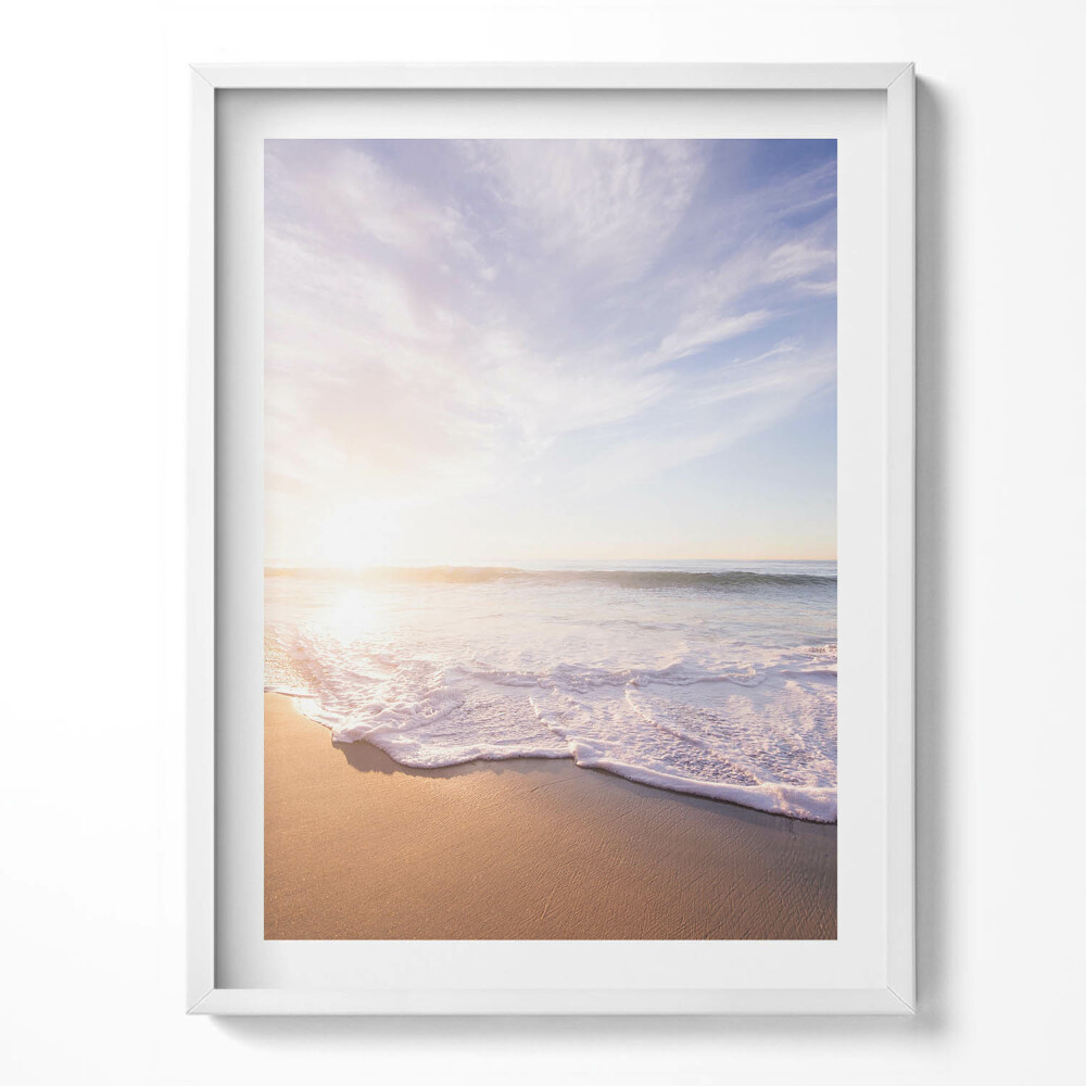Obraz v rámu Klidný výhled na pláže a moře