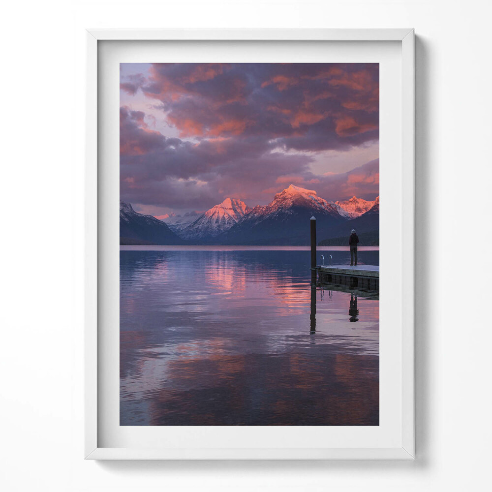 Obraz v rámu Jezerní hory a mraky