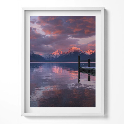 Obraz v rámu Jezerní hory a mraky