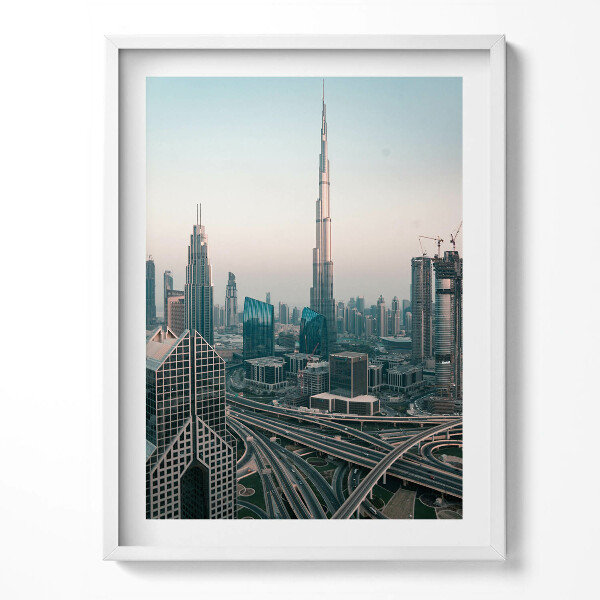 Obraz v rámu Moderní Dubaj z ptačí perspektivy