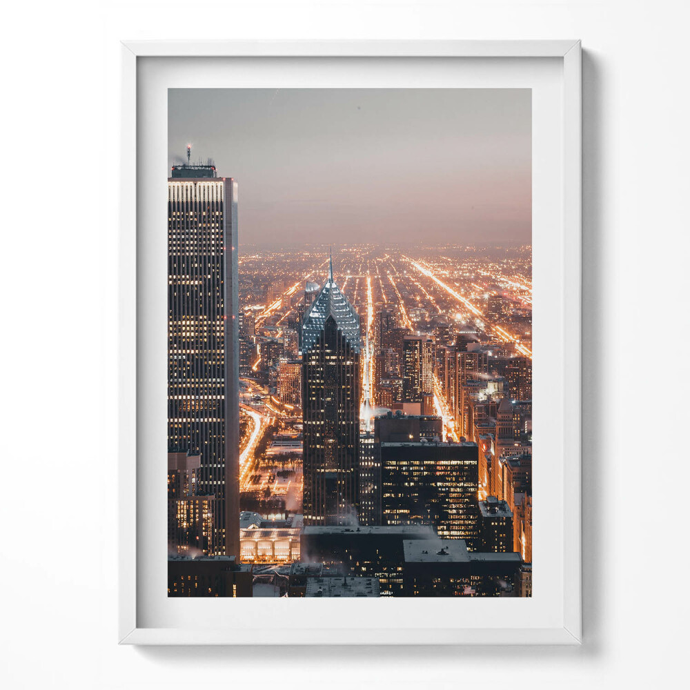 Obraz v rámu Večerní město