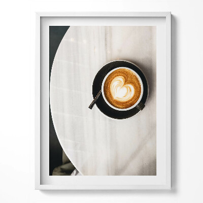 Obraz v rámu Šálek kávy se srdcem
