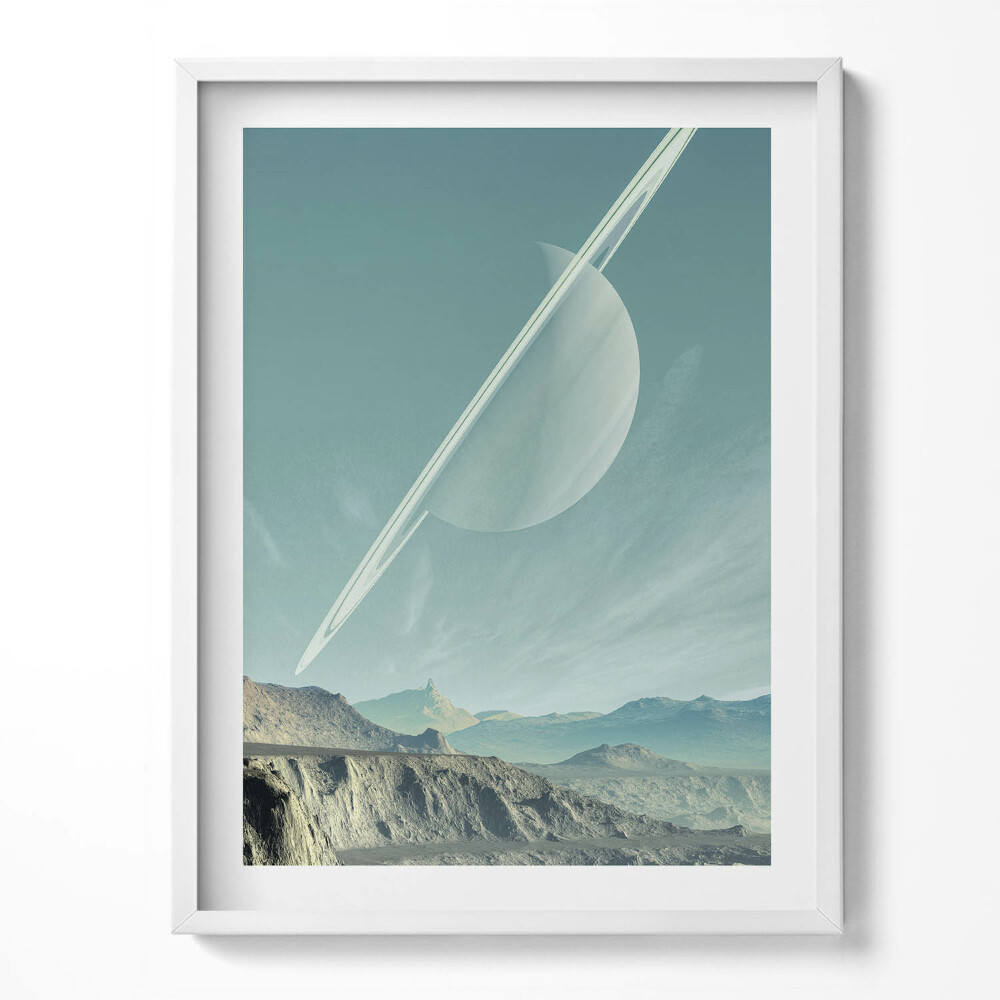 Obraz v rámu Planeta Saturn na obloze