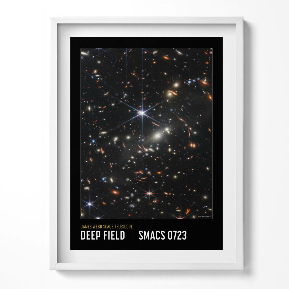 Obraz v rámu Plakát s vesmírnou tématikou s fotkami NASA