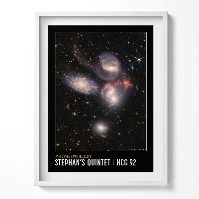 Obraz v rámu Plakát s vesmírnou tématikou s fotkami NASA