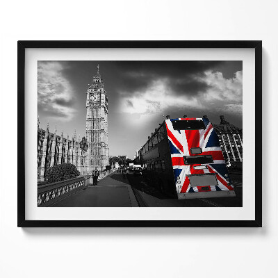 Obraz s rámem Big Ben a autobus v Londýně