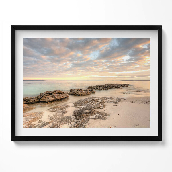 Obraz s rámem Plážová krajina moře a oblohy