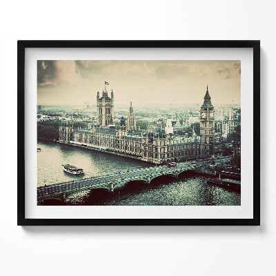 Obraz s rámem Architektura Anglie - pohled z ptačí perspektivy