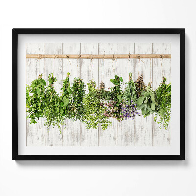 Obraz s rámem Sušené bylinky a rostliny