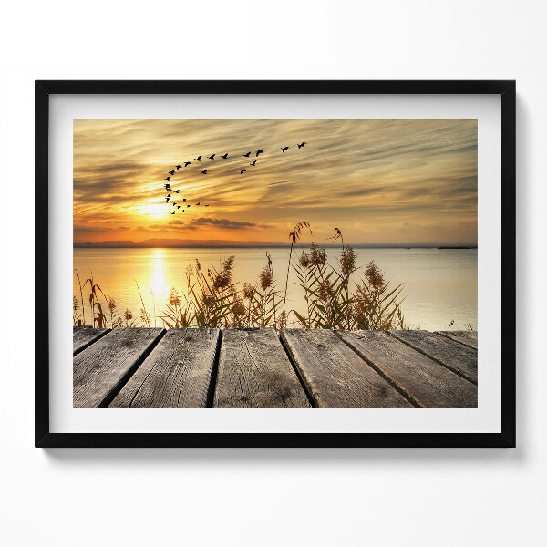 Obraz s rámem Molo při západu slunce
