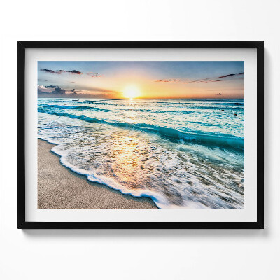 Obraz s rámem Pláž mořský písek