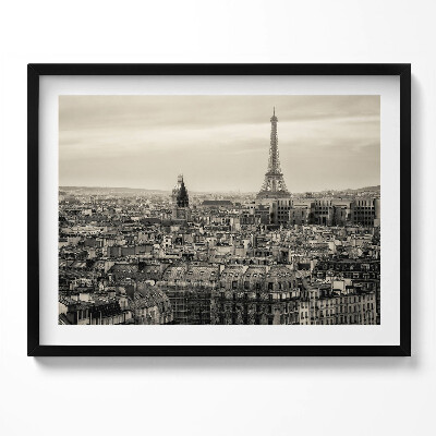 Obraz s rámem Krajina Paříže a Eiffelova věž