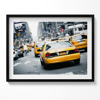 Obraz s rámem Newyorské taxíky v městské dopravní zácpě