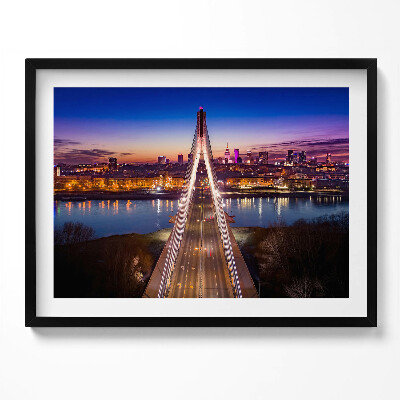Obraz s rámem Most a město večer