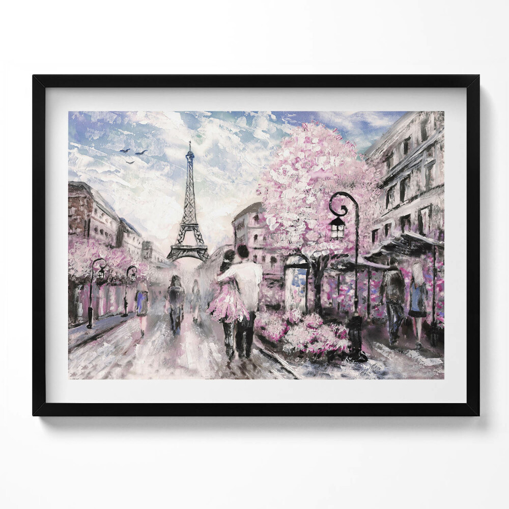 Obraz s rámem Paříž a Eiffelova věž