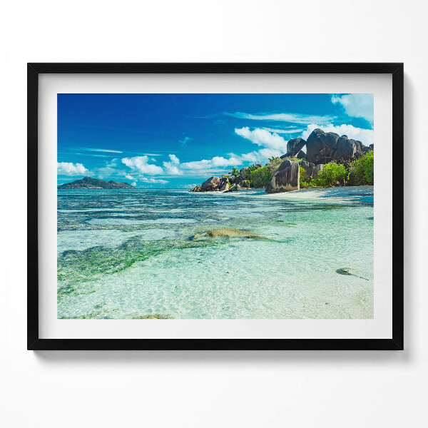 Obraz s rámem Pohled na čistý oceán