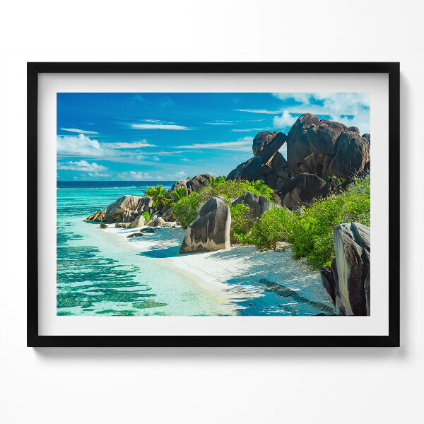 Obraz s rámem Letní krajina pláže a oceánu