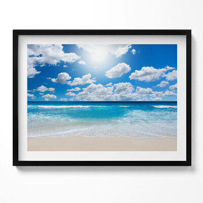 Obraz s rámem Pláž, moře a horizont