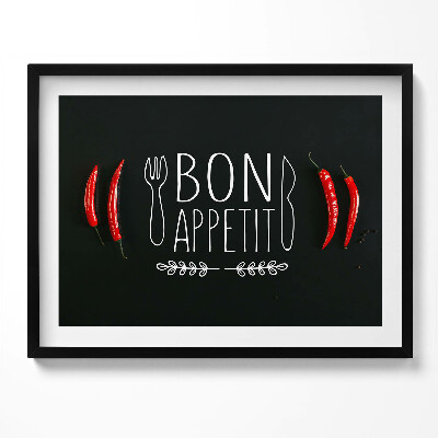 Obraz s rámem Nápis dobrou chuť