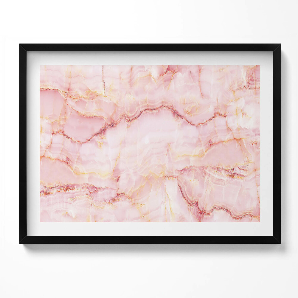 Obraz s rámem Textura růžového mramoru
