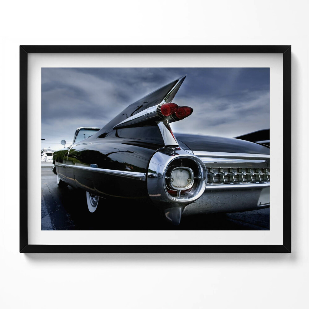 Obraz s rámem Vintage černé auto Cadillac