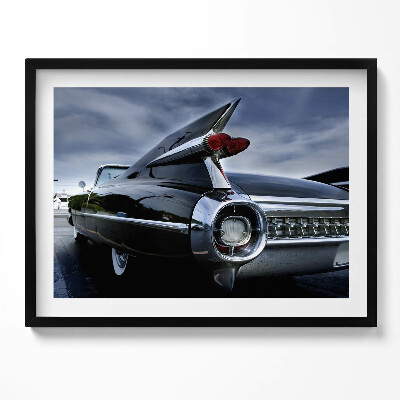 Obraz s rámem Vintage černé auto Cadillac