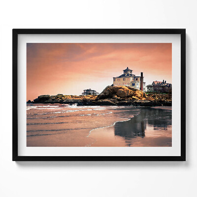 Obraz s rámem Pobřežní chata Sherman