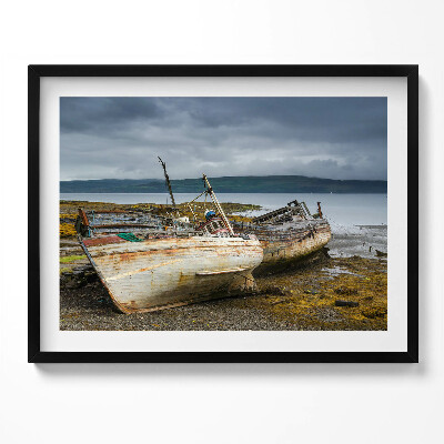 Obraz s rámem Salen Bay a lodě