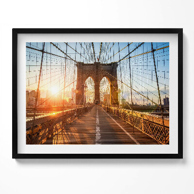 Obraz s rámem Brooklynský most NYC