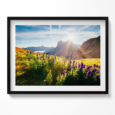 Obraz s rámem Krajina Dolomit