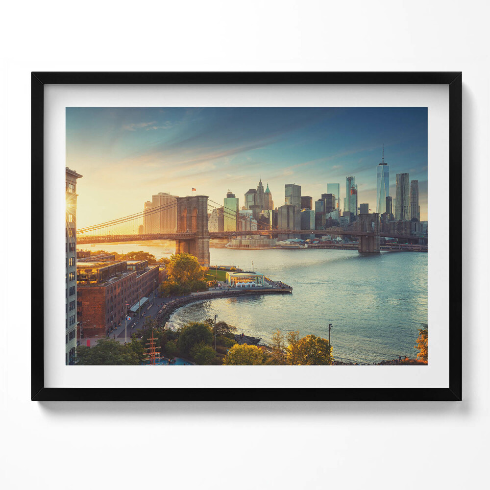 Obraz s rámem New York Manhattan Brooklyn Bridge