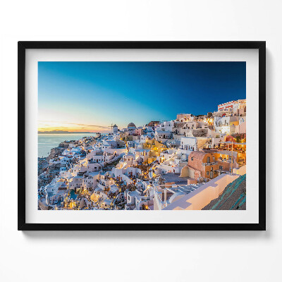 Obraz s rámem Západ slunce na Santorini