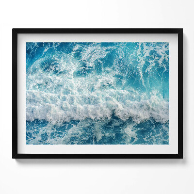 Obraz s rámem Letecký pohled na vlnu oceánu