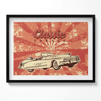 Obraz s rámem Grunge Vintage Retro auto